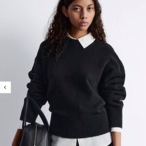 & Other Stories Black Crew Neck Sweater